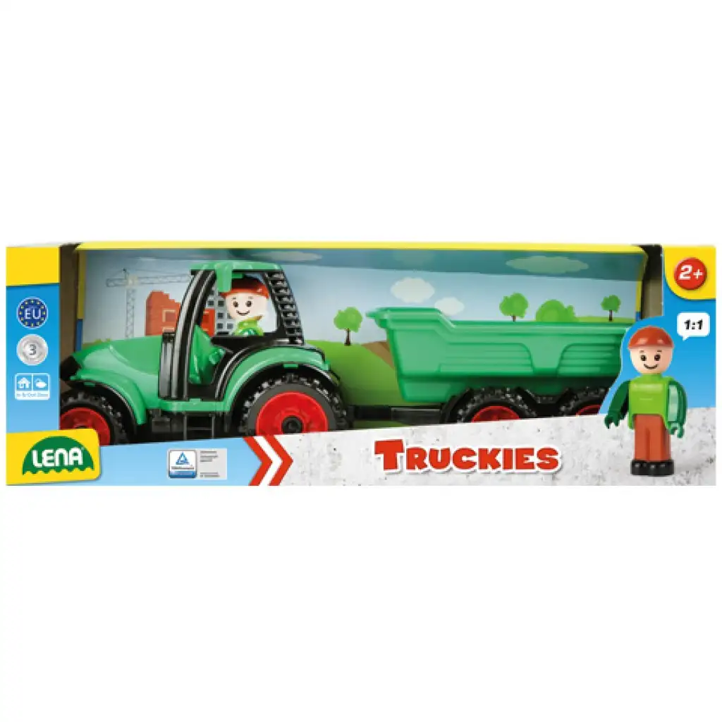 LENA: Truckies Traktor mit Anhänger und Figur 36cm kép 2