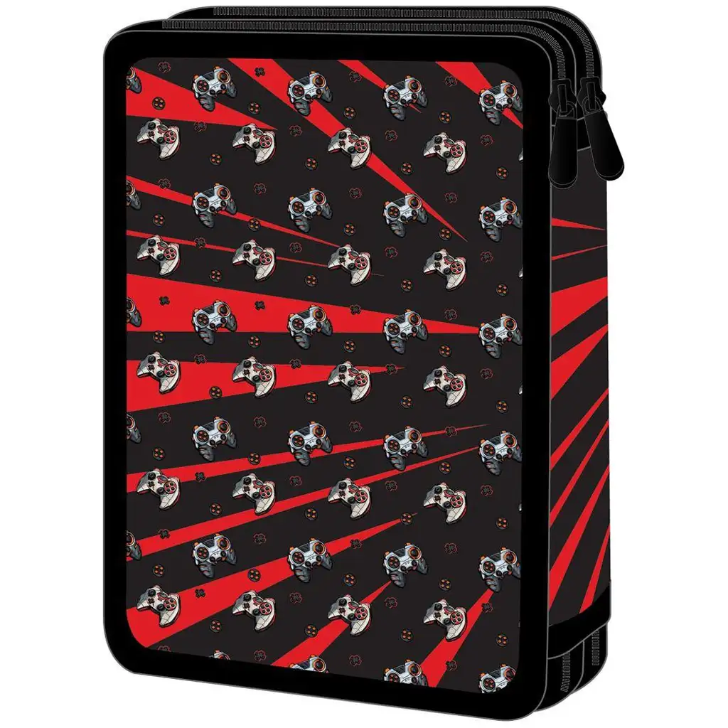 Luna: Muss Team Let’s Play Gamer-Motiv 2-stöckiges gefülltes Federmäppchen kép 2