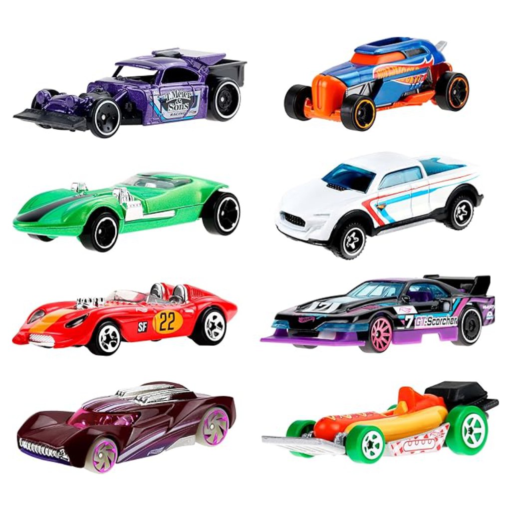 Hot Wheels: Lets Race 8-teiliges Auto-Set 1/64 - Mattel