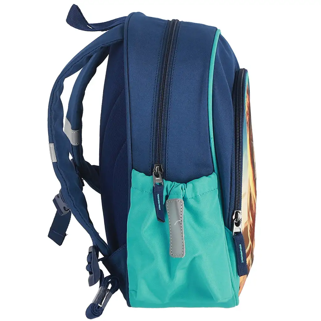 Spirit: Löwenmuster blauer abgerundeter Schulranzen, Rucksack 24x13x31cm kép 4