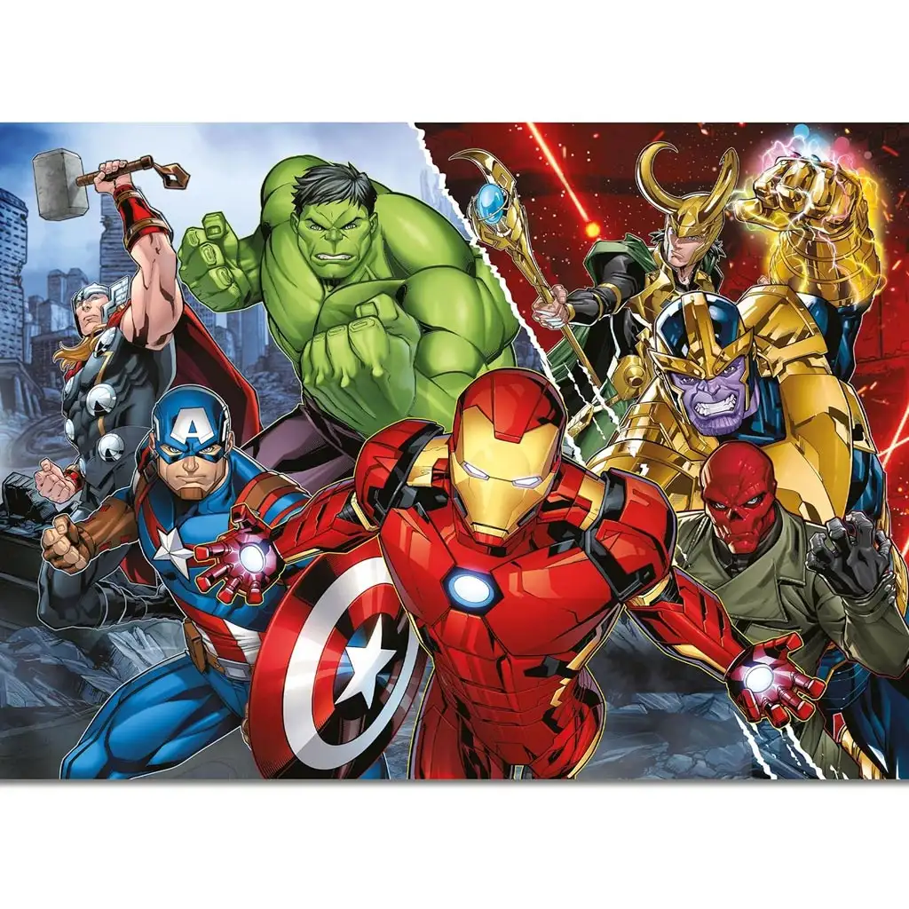 Bosszúállók 2 az 1-ben 108db-os maxi puzzle és színező 70x50cm - Lisciani kép 2