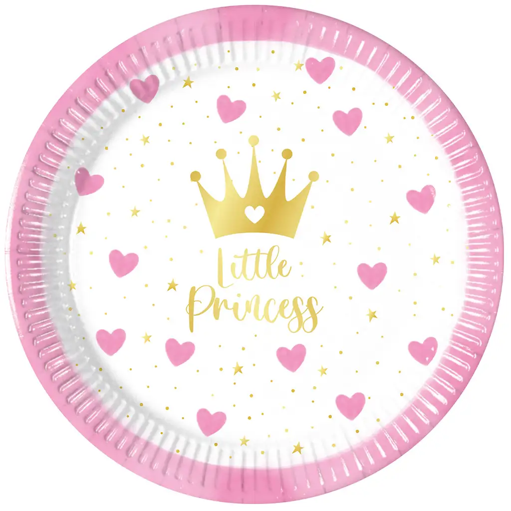 Little Princess 8db-os papírtányér szett 20cm-es kép 1