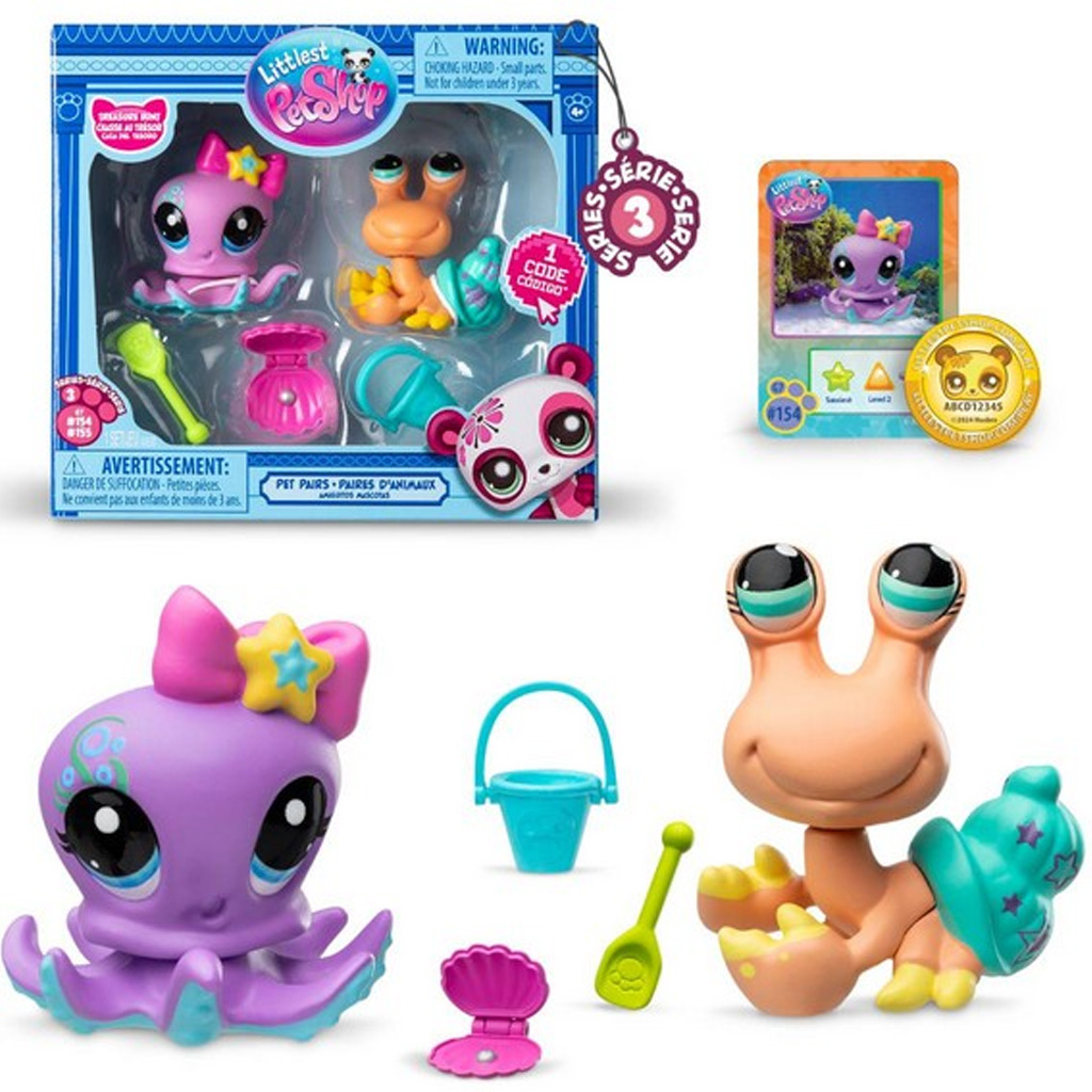 Littlest Pet Shop: Oktopus und Meeresschnecke Doppel-Figuren-Set