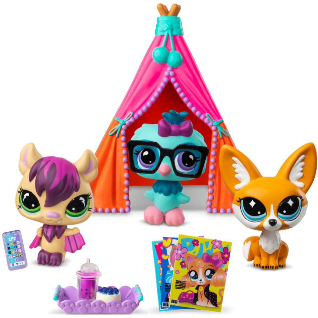 Littlest Pet Shop: Pyjama-Party Spielset mit 3 Figuren kép 2
