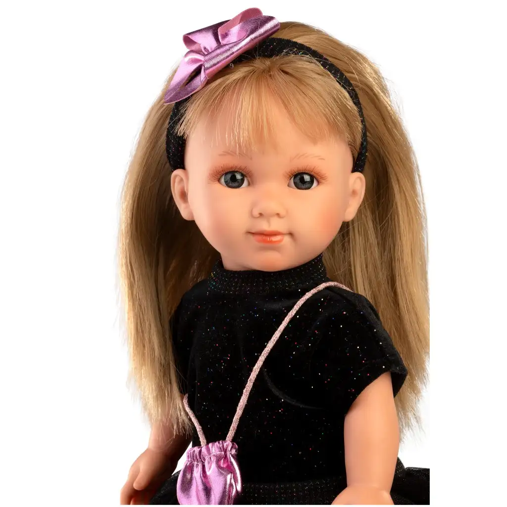 Llorens: Elena 35 cm große Puppe in schwarzem Kleid kép 2