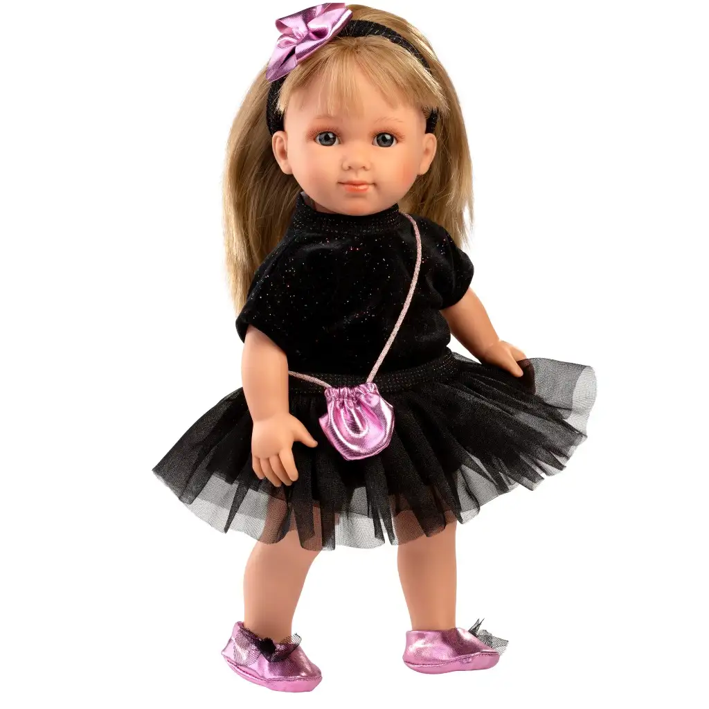 Llorens: Elena 35 cm große Puppe in schwarzem Kleid kép 3