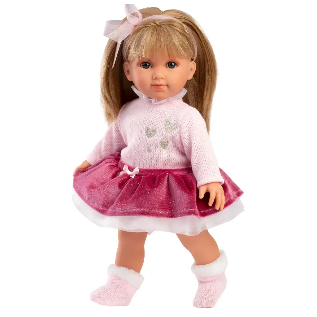 Llorens: Elena 35 cm große Puppe im roten Rock kép 2