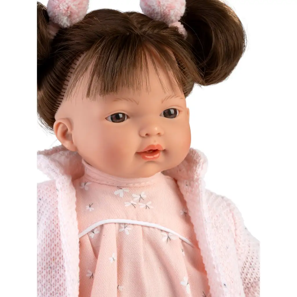 Llorens: Vera 33 cm große Puppe mit Geräusch in rosa Kleidung kép 2