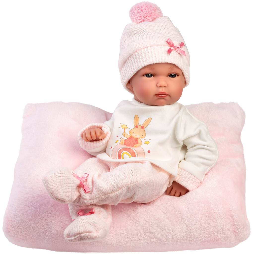 Llorens: Bimba, 35 cm große Neugeborenenpuppe mit Kissen kép 2