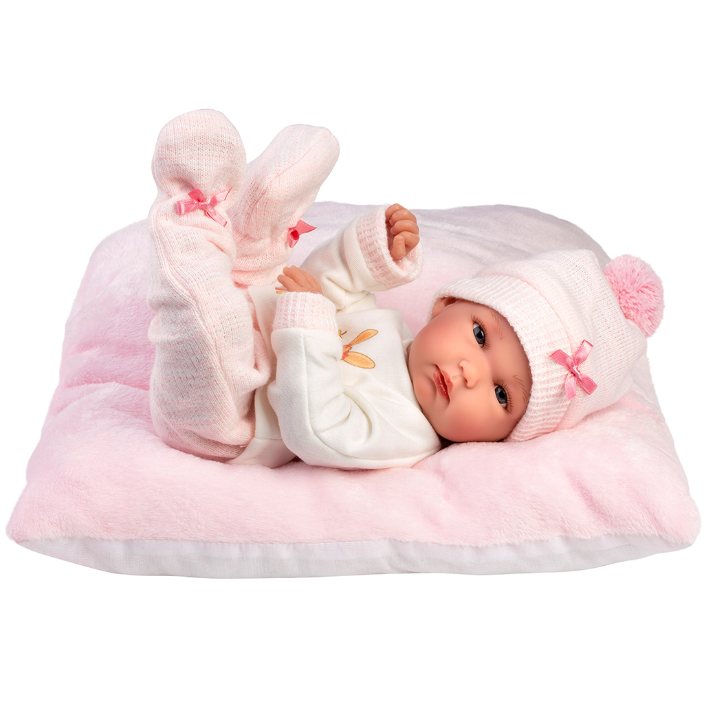 Llorens: Bimba, 35 cm große Neugeborenenpuppe mit Kissen kép 3
