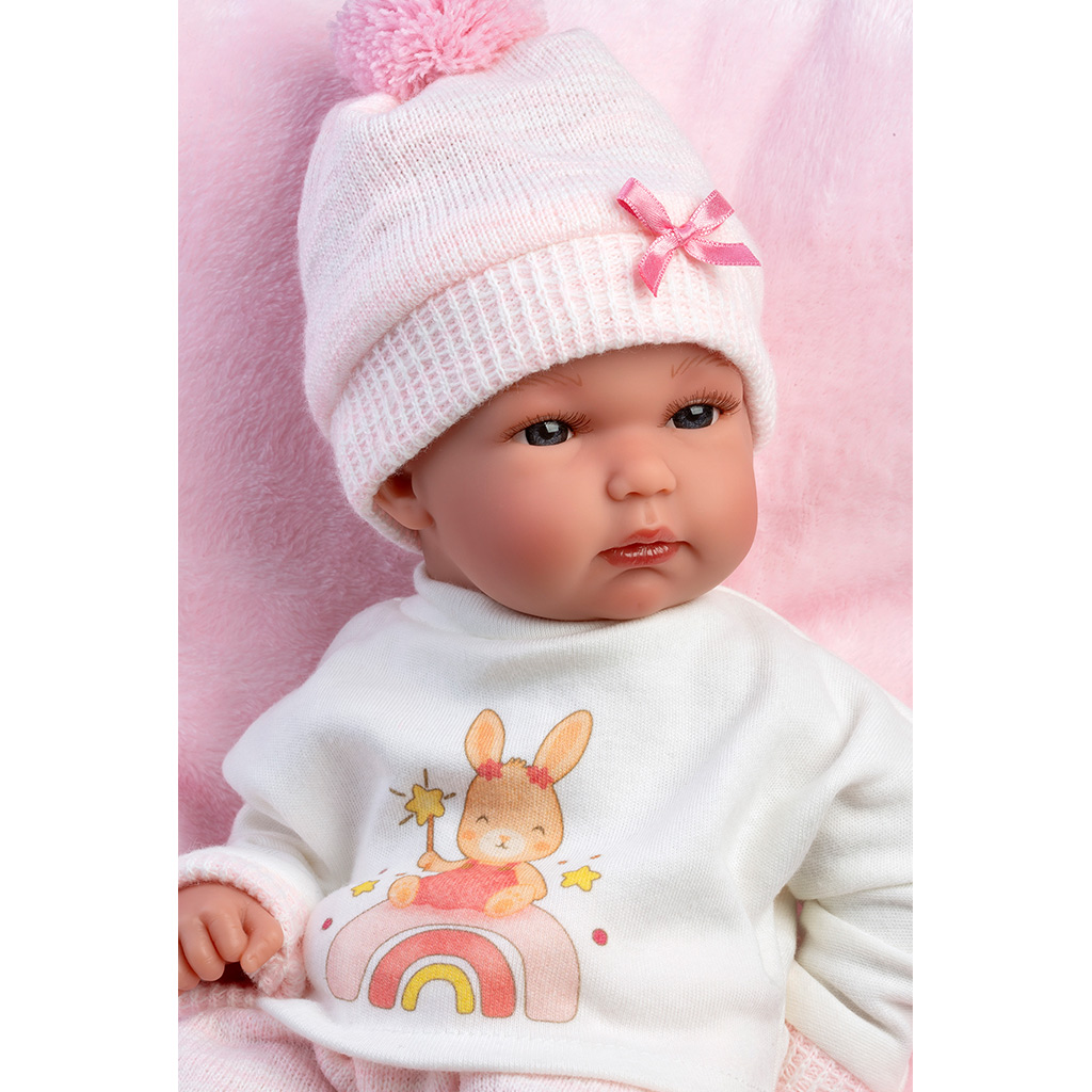 Llorens: Bimba, 35 cm große Neugeborenenpuppe mit Kissen kép 4