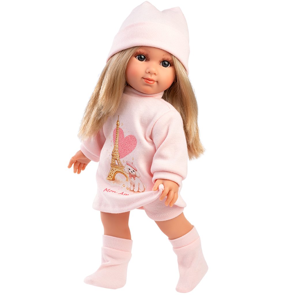 Llorens: Elena, 35 cm große Puppe mit rosa Mütze. kép 2