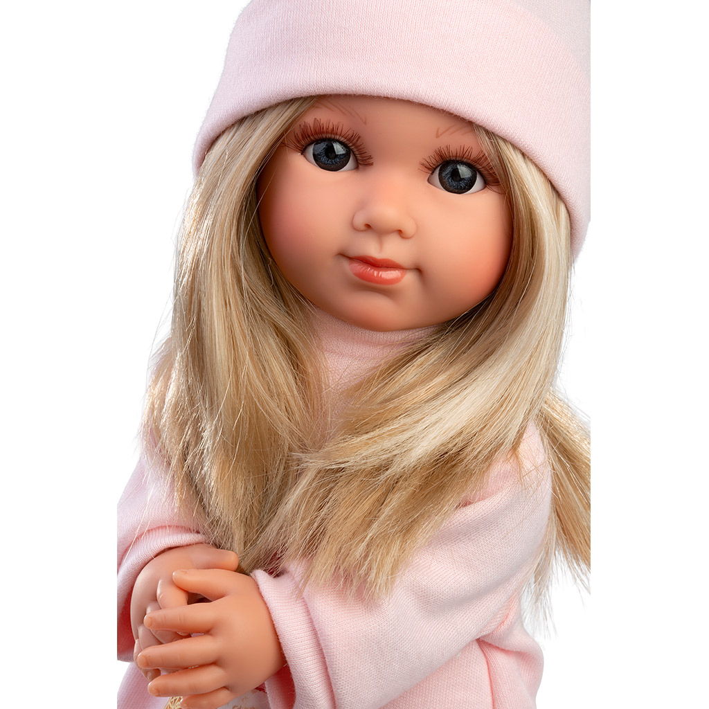 Llorens: Elena, 35 cm große Puppe mit rosa Mütze. kép 3