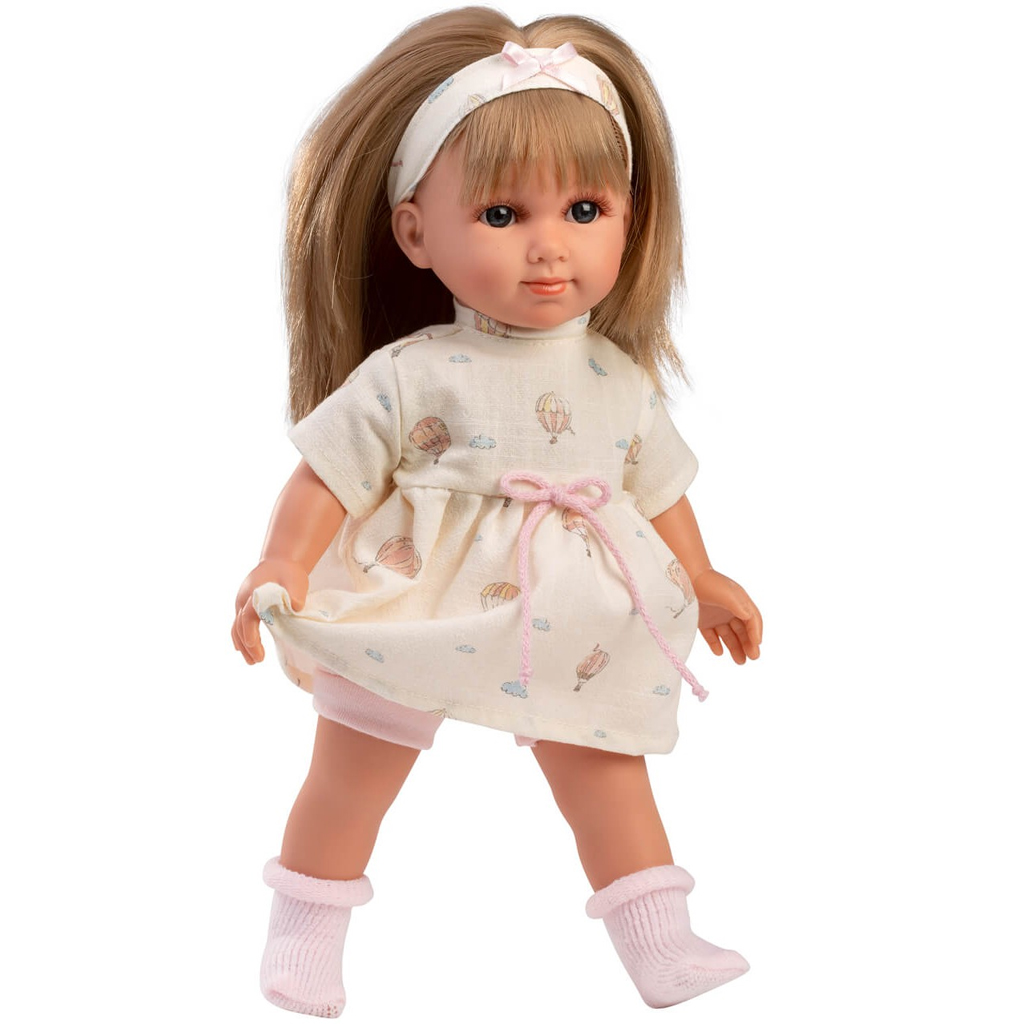 Llorens: Elena 35cm-es baba hőlégballonos ruhában kép 1