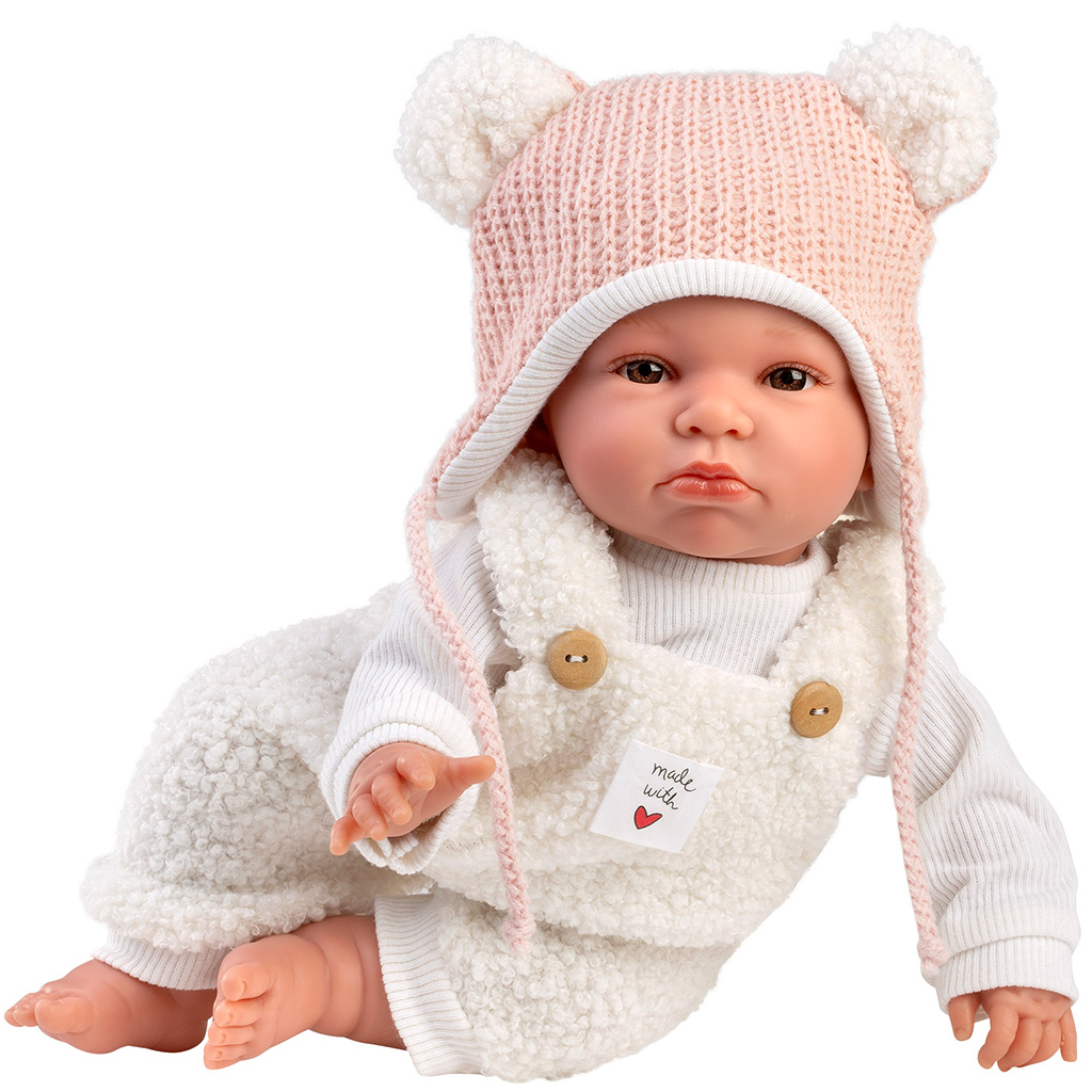 Llorens: Lara, 38 cm große weinende Babypuppe mit Bärenohren-Mütze kép 3