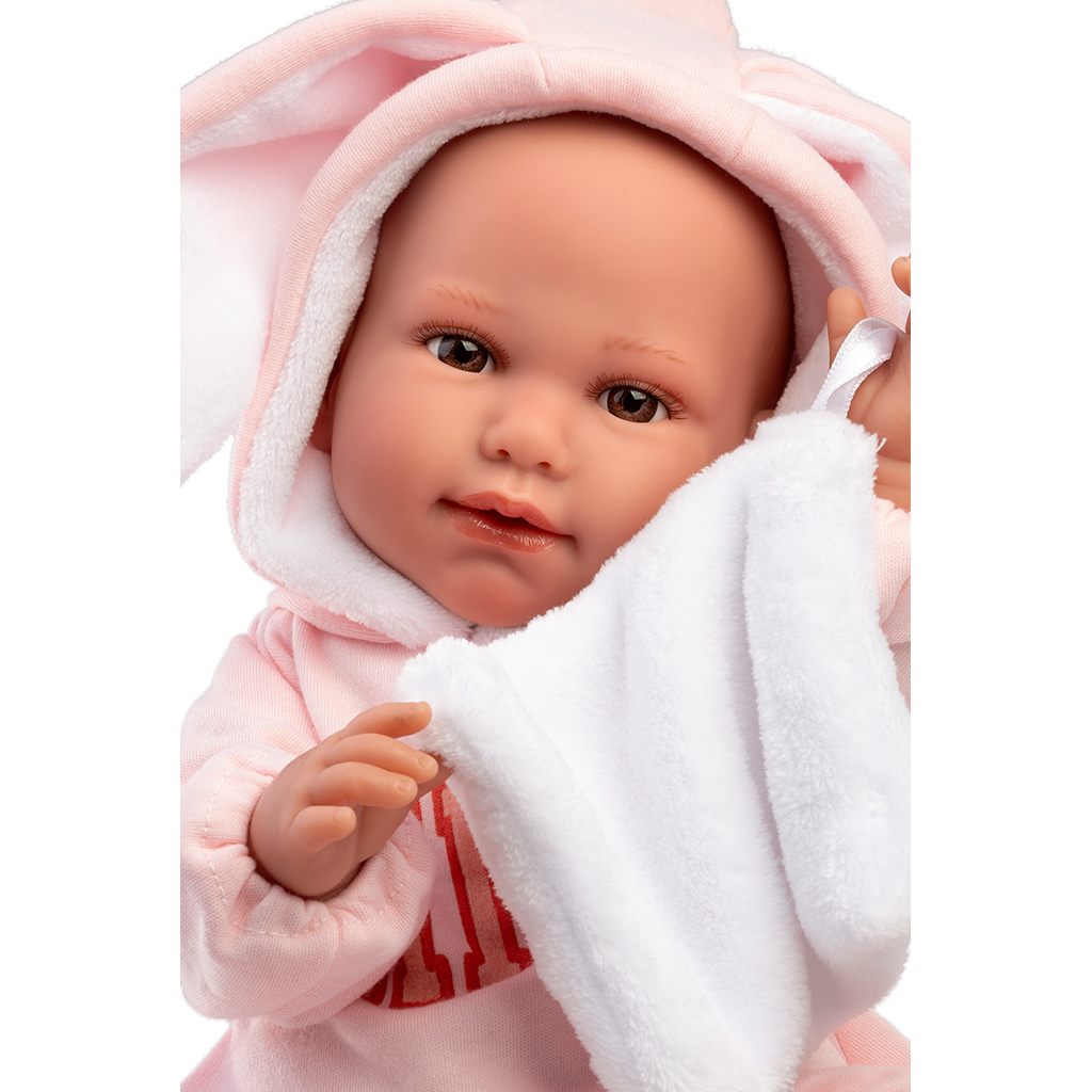 Llorens: Lina, 45 cm große weinende Babypuppe im Baby-Outfit mit Hasenohren kép 3