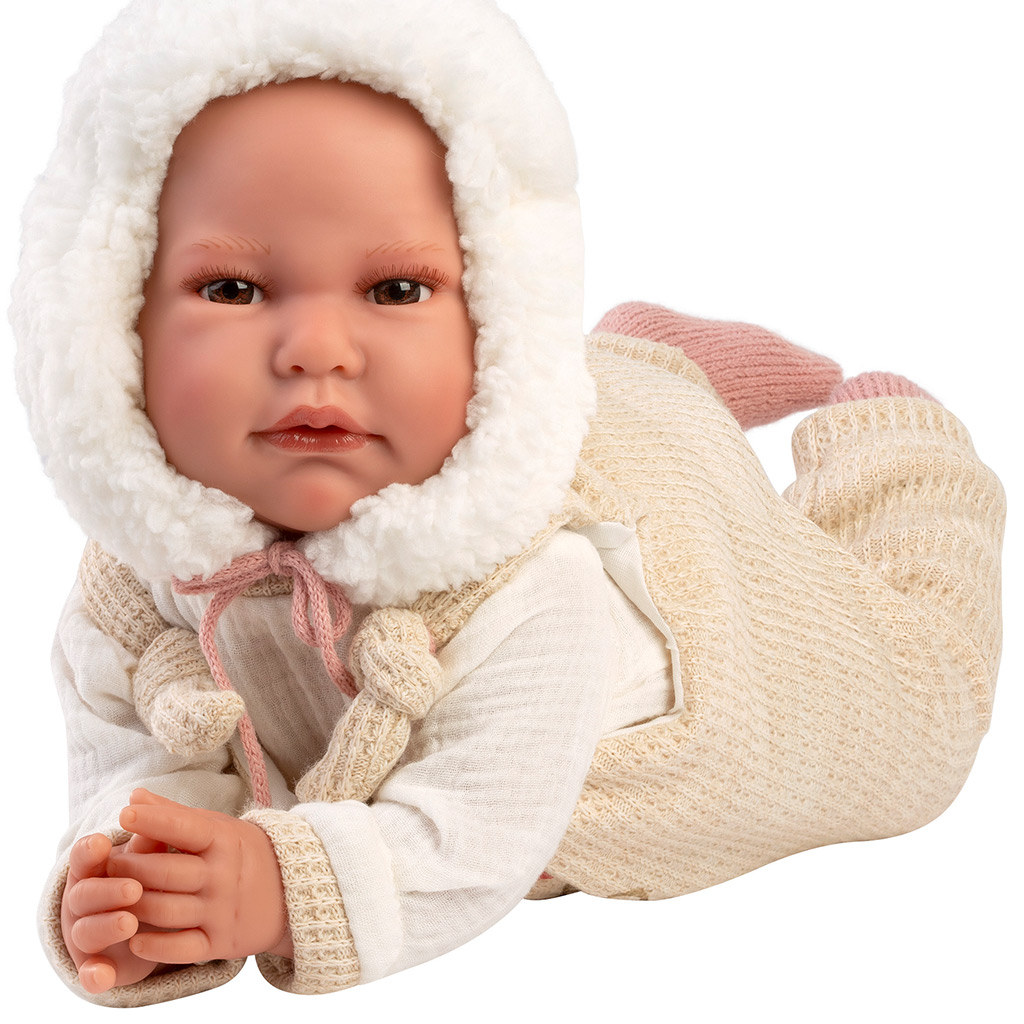 Llorens: Luis, 45 cm große weinende Babypuppe mit Fläschchen und Schnuller. kép 3