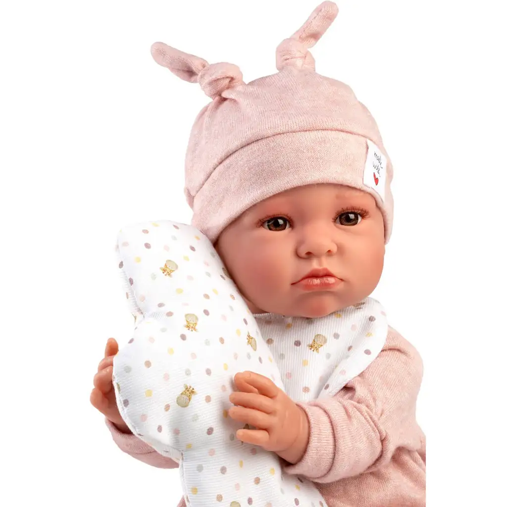 Llorens: Luna 45cm weinende Puppe mit gepunktetem Kissen kép 2