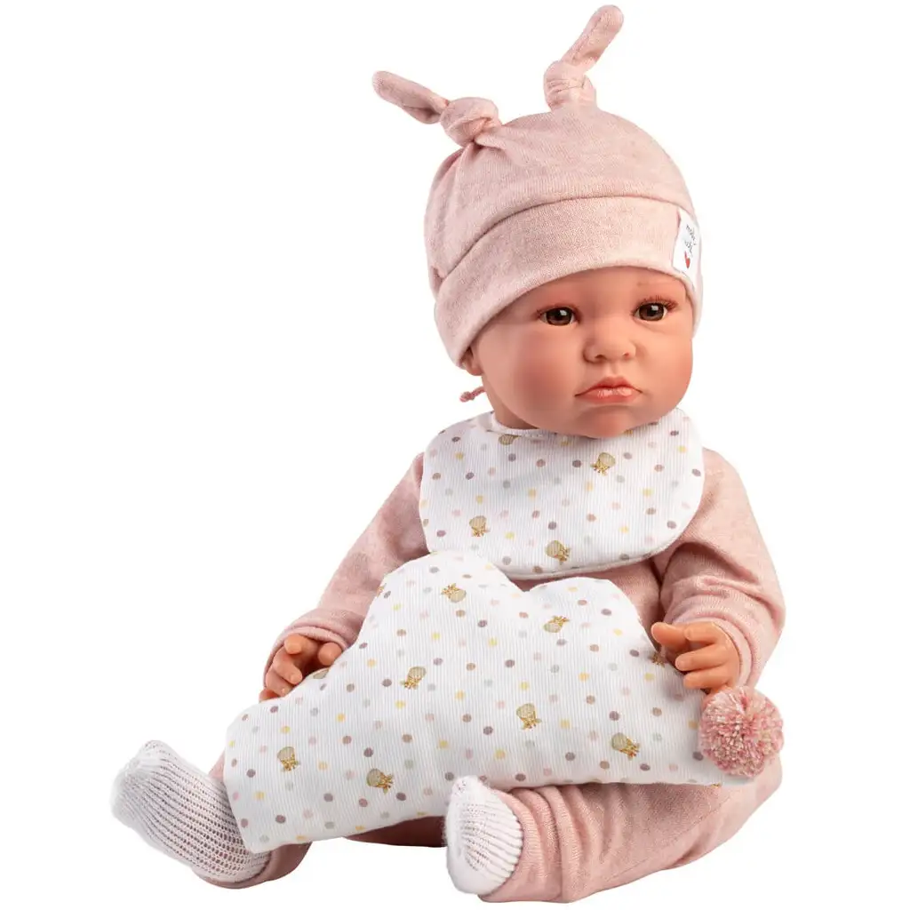 Llorens: Luna 45cm weinende Puppe mit gepunktetem Kissen