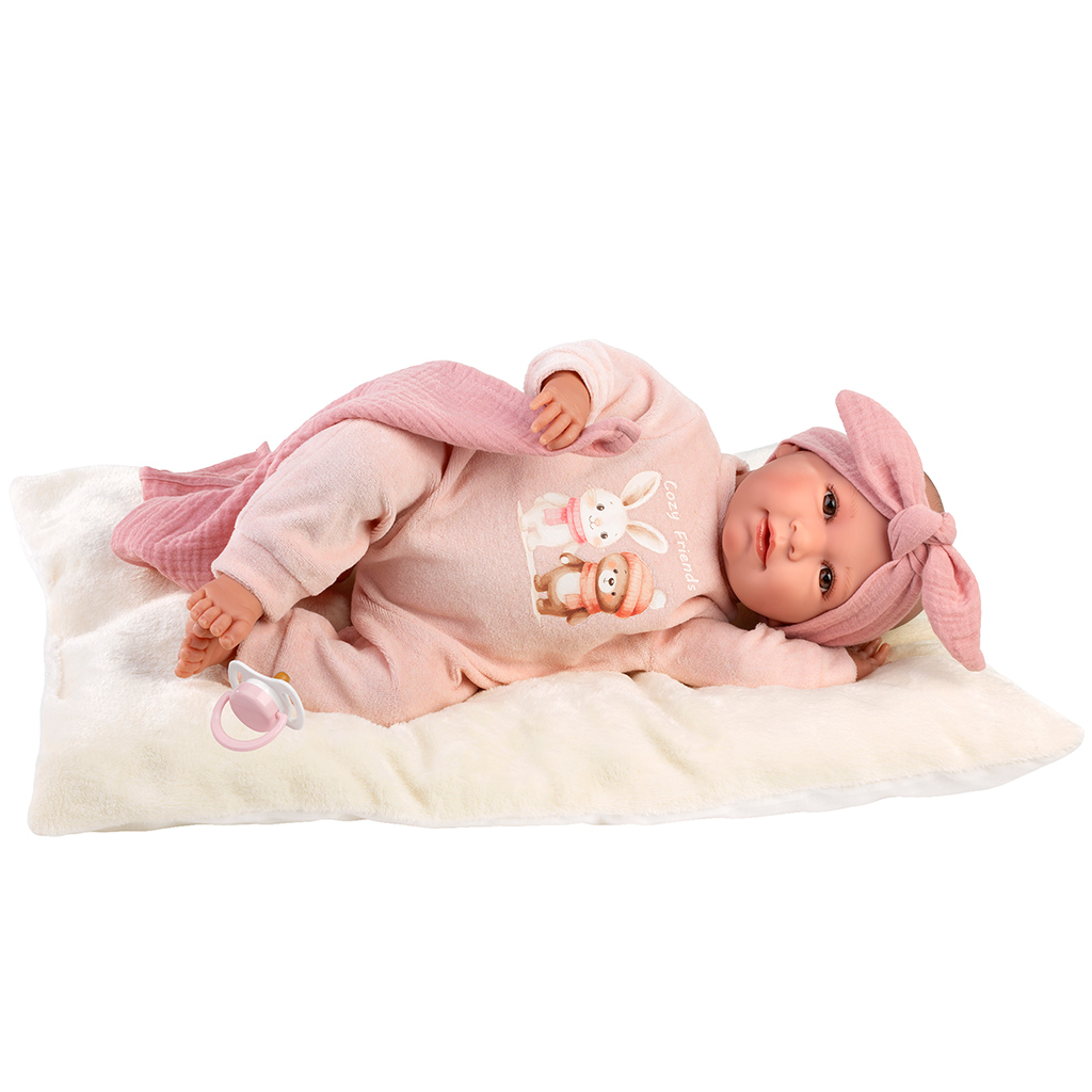 Llorens: Mimi, 42 cm große weinende Puppe mit Kissen und Decke kép 3