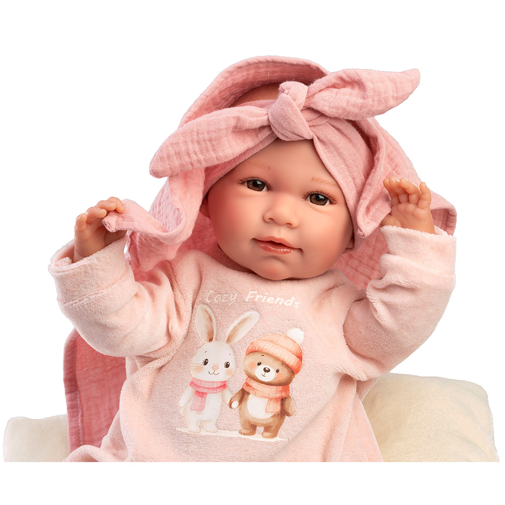 Llorens: Mimi, 42 cm große weinende Puppe mit Kissen und Decke kép 4