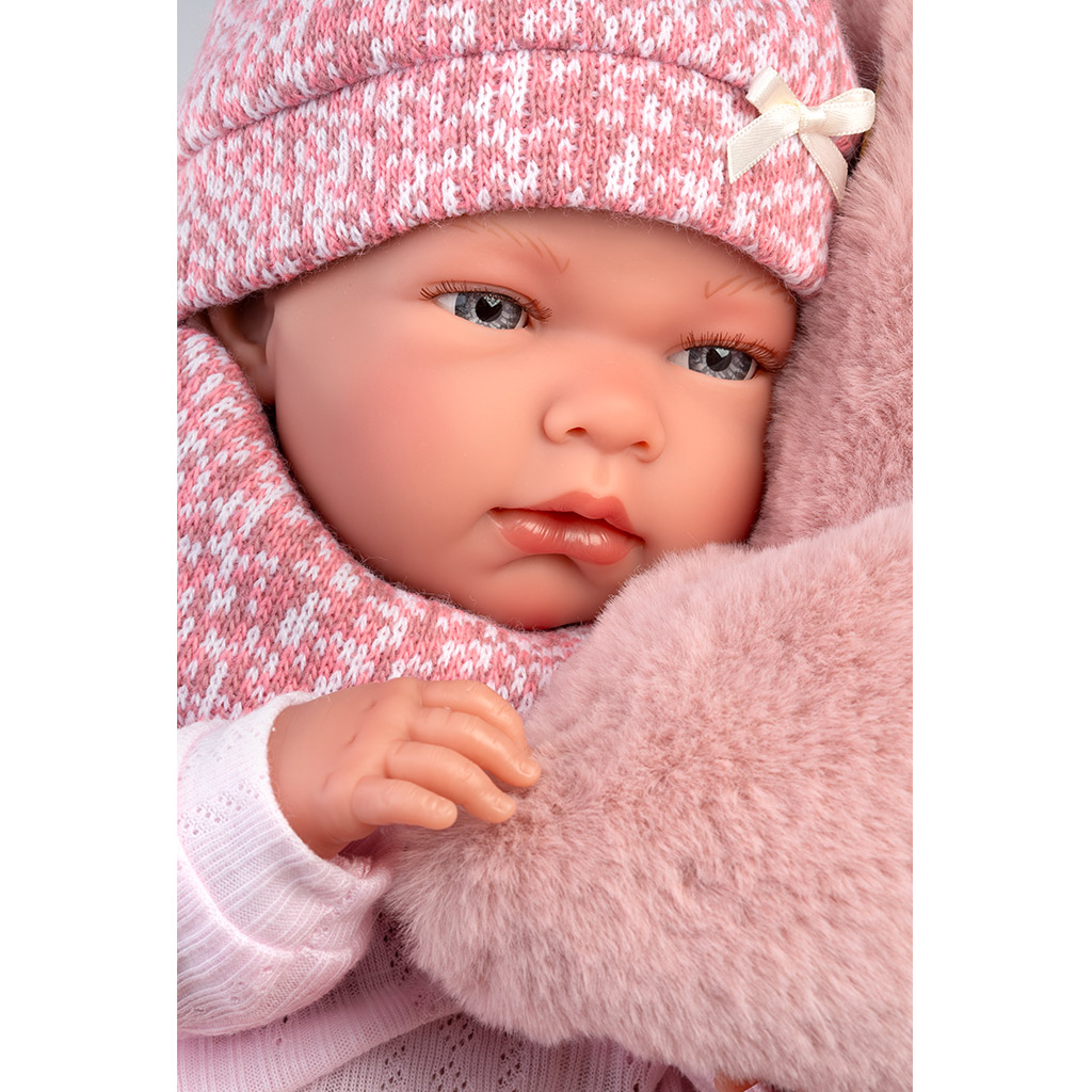 Llorens: Nica 40 cm große Neugeborenenpuppe mit Schlafsack kép 3
