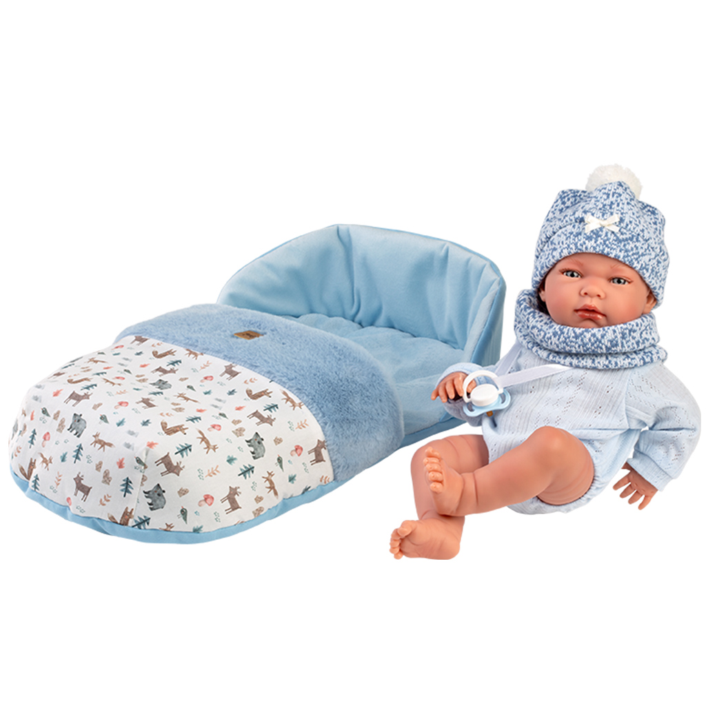 Llorens: Nico, 40 cm große Neugeborenenpuppe mit Schlafsack kép 3