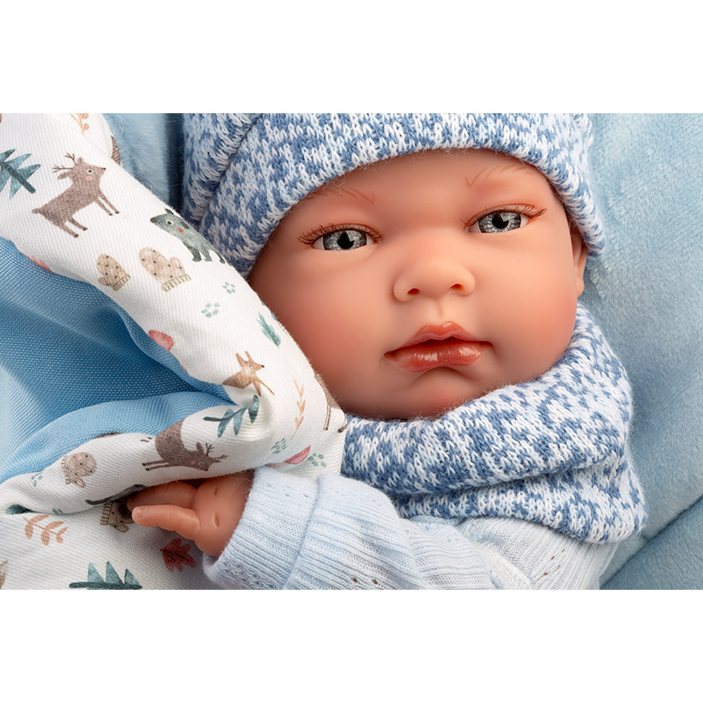 Llorens: Nico, 40 cm große Neugeborenenpuppe mit Schlafsack kép 4