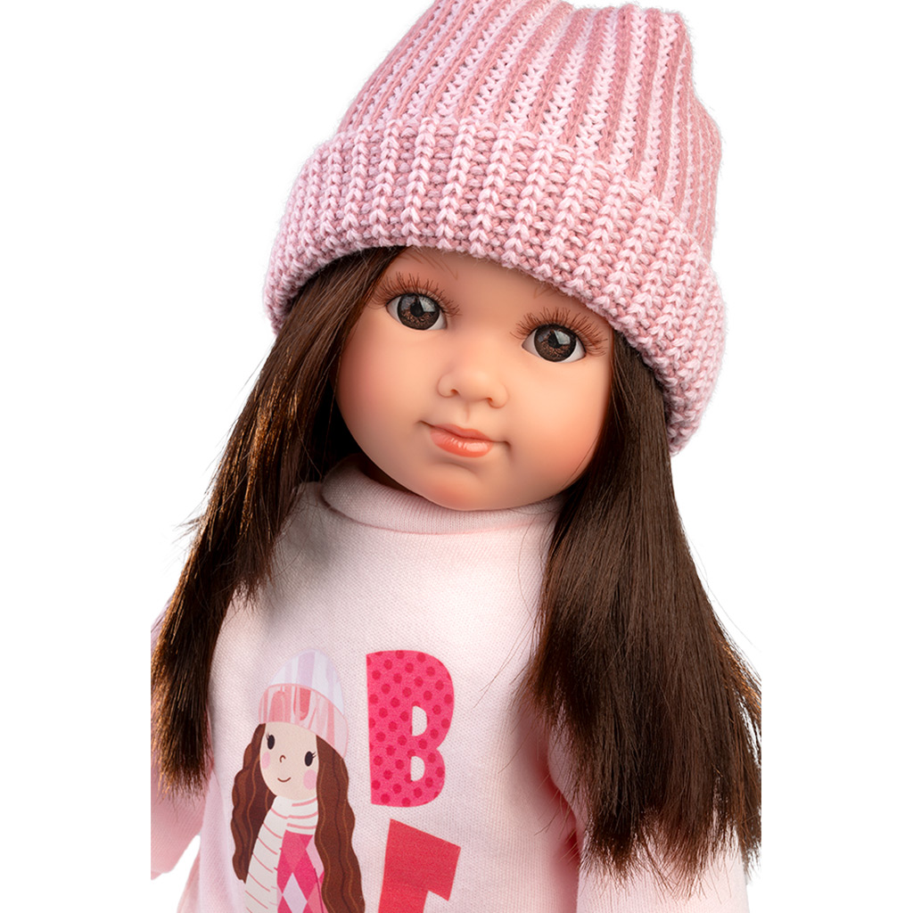 Llorens: Sara, 35 cm große Puppe mit rosa gestrickter Mütze kép 4