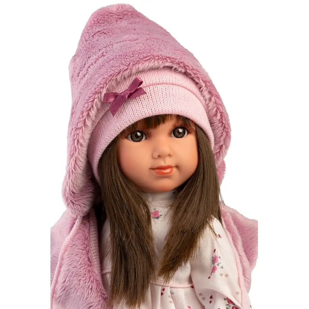 Llorens: Sara 35 cm große Puppe im rosa Blumenrock kép 4