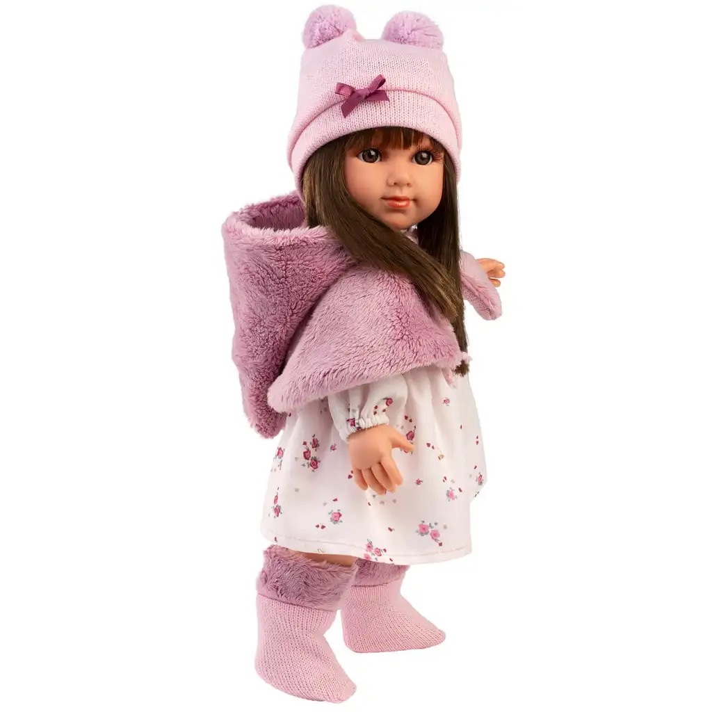 Llorens: Sara 35 cm große Puppe im rosa Blumenrock kép 2
