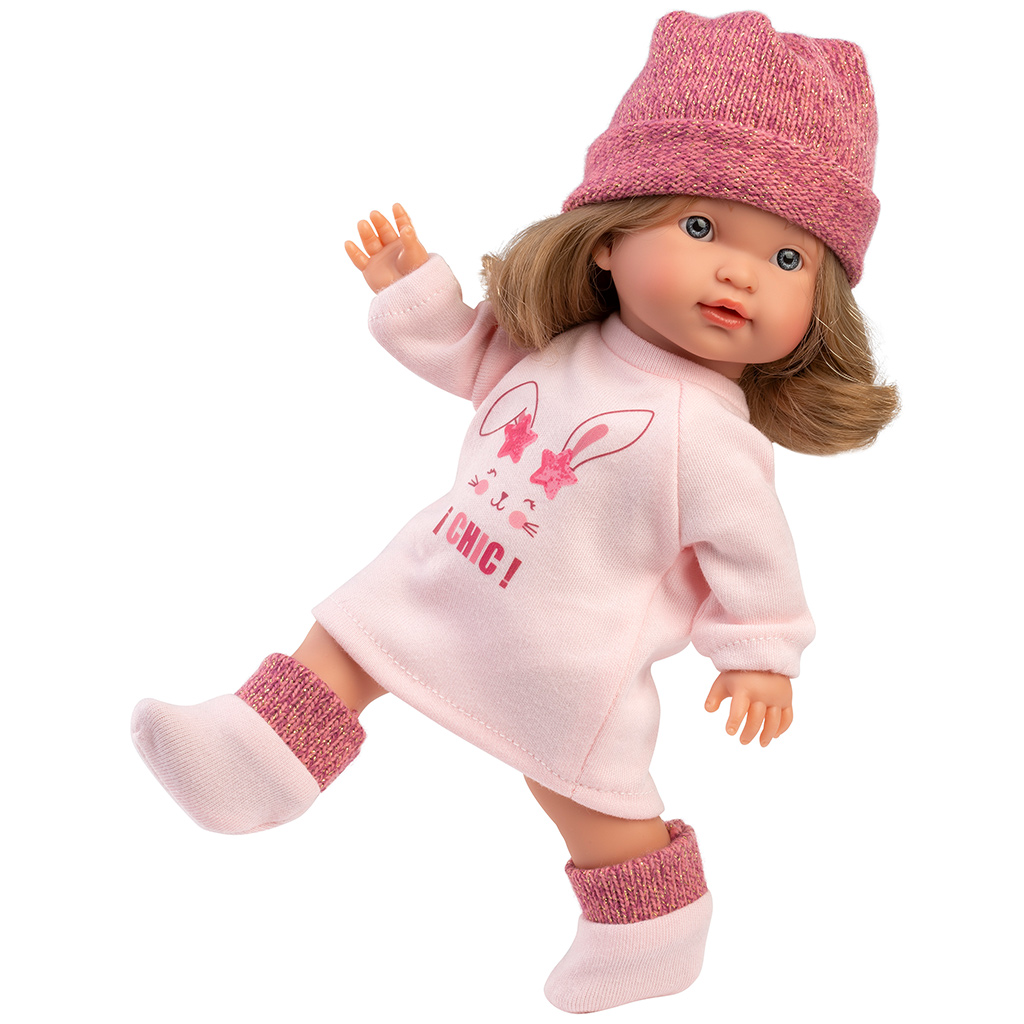 Llorens: Valeria, 28 cm große Puppe im Häschen-Oberteil kép 2