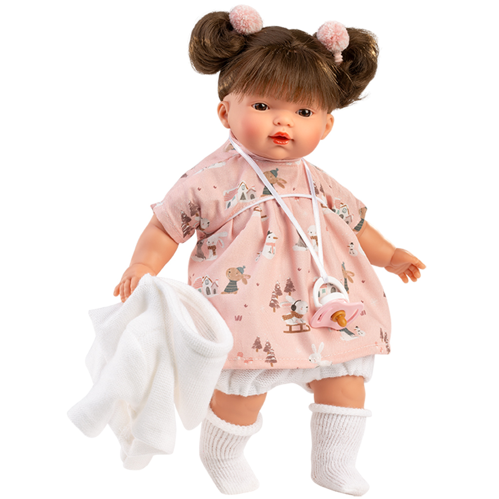 Llorens: Vera, 33 cm große Puppe im Hasenkostüm mit Schnuller. kép 2