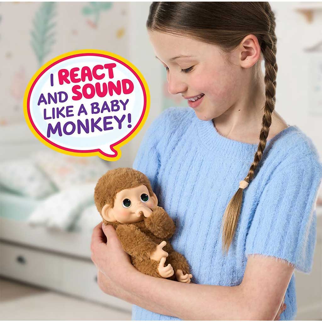 Little Live Pets: Mini Maki Pepi Peach interaktív krém majom kép 3