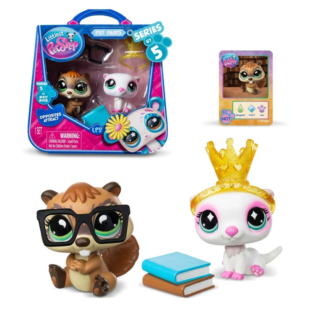 Littlest Pet Shop: Dupla kisállat figura csomag S5 - Hód és Vidra kép 2
