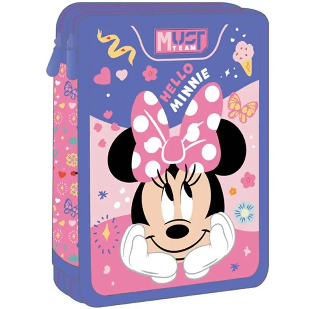 Luna: 2-stöckiges Federmäppchen mit Minnie Maus