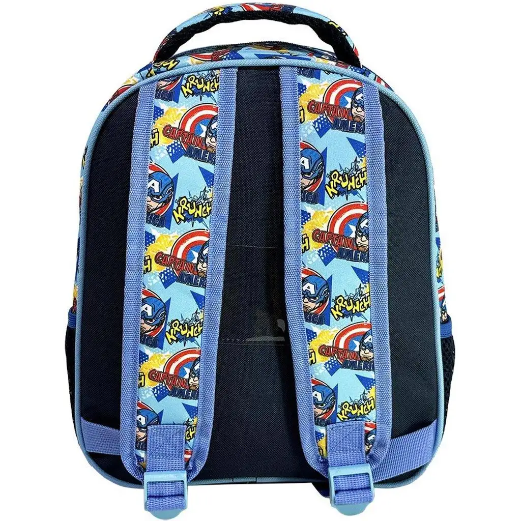 Luna: Muss Team Amerika Kapitän abgerundeter Kindergarten-Rucksack 27x10x31cm kép 2