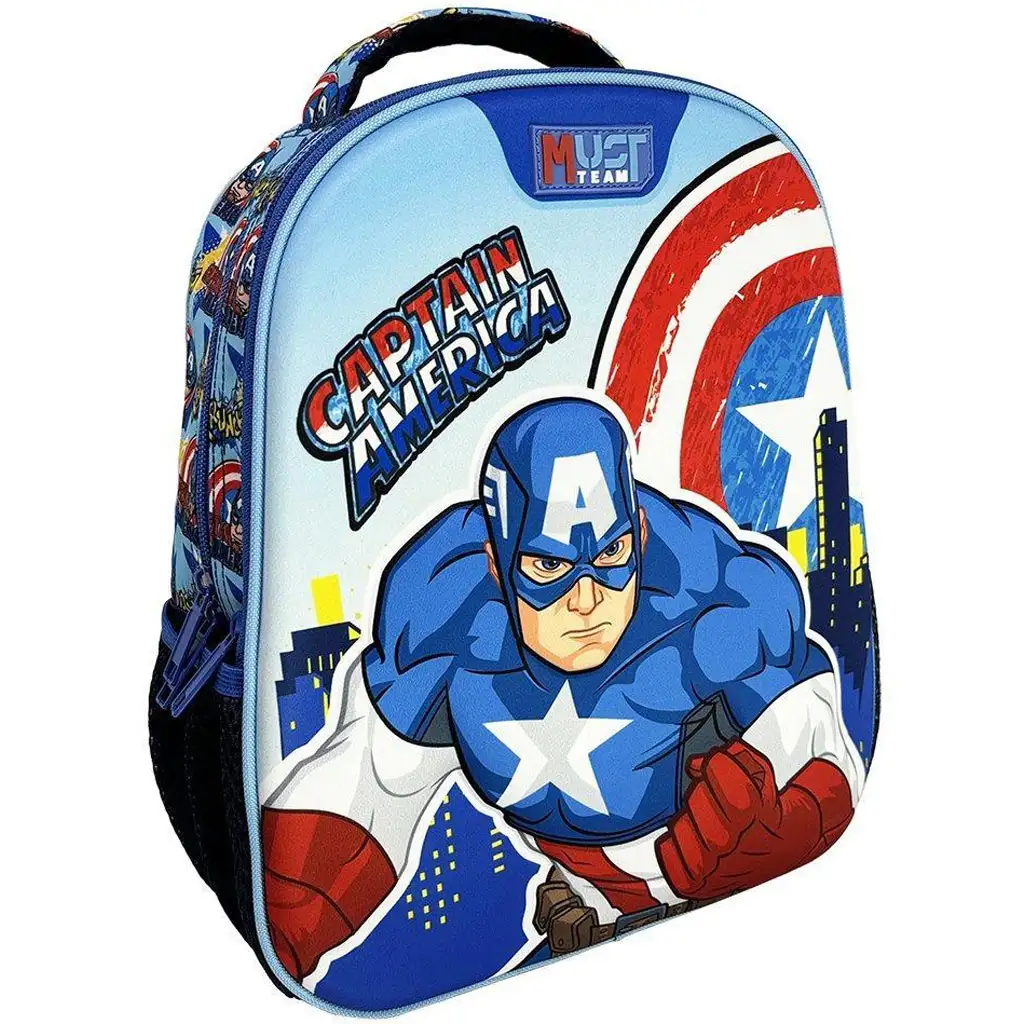 Luna: Muss Team Amerika Kapitän abgerundeter Kindergarten-Rucksack 27x10x31cm