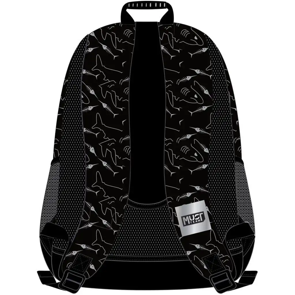 Luna: Must Team Hai-motivierter abgerundeter Schulranzen mit 3 Fächern, Rucksack 32x18x43cm kép 2