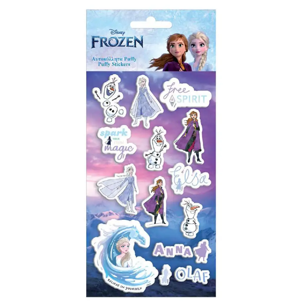 Luna: Die Eiskönigin 3D-Puffystickerset auf einem Bogen 10x22 cm