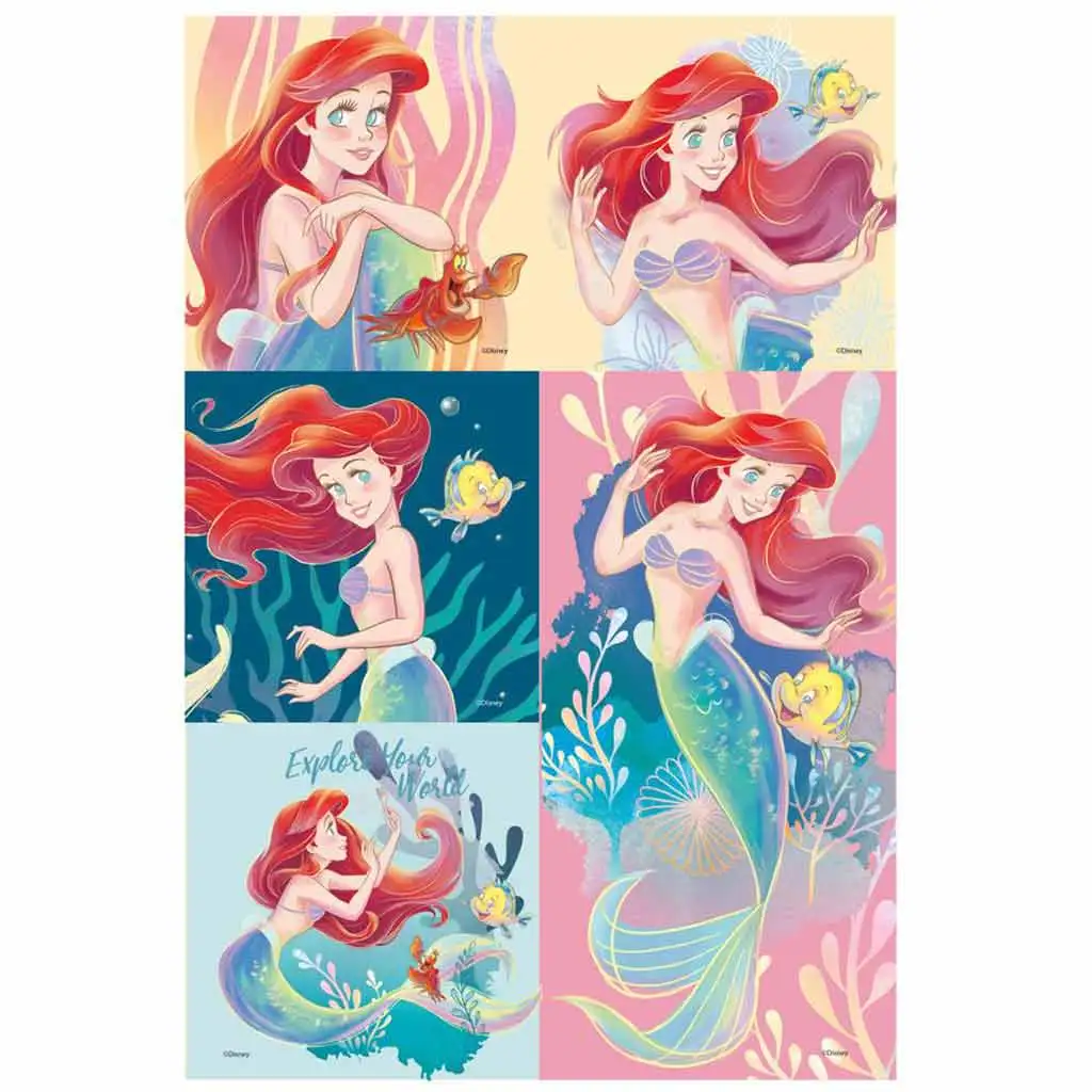 Luna: Disney Prinzessinnen - Ariel Schreibset in PVC-Tasche kép 4