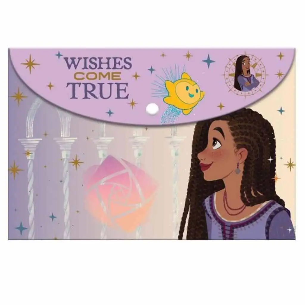 Luna: Disney Wish - Kívánság patentos műanyag irattartó mappa A/4-es méretben kép 1
