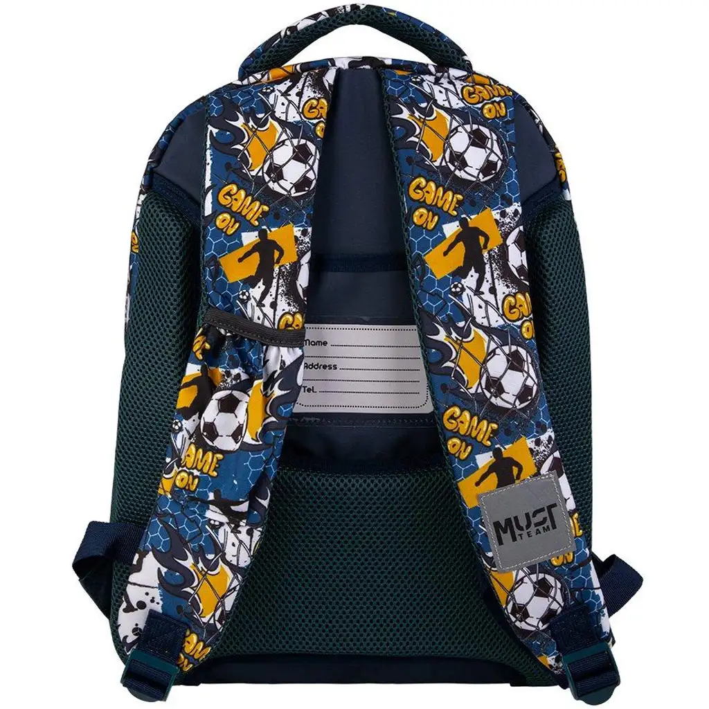 Luna: Must Team Focis lekerekített 3 rekeszes iskolatáska, hátizsák 32x18x43cm kép 2