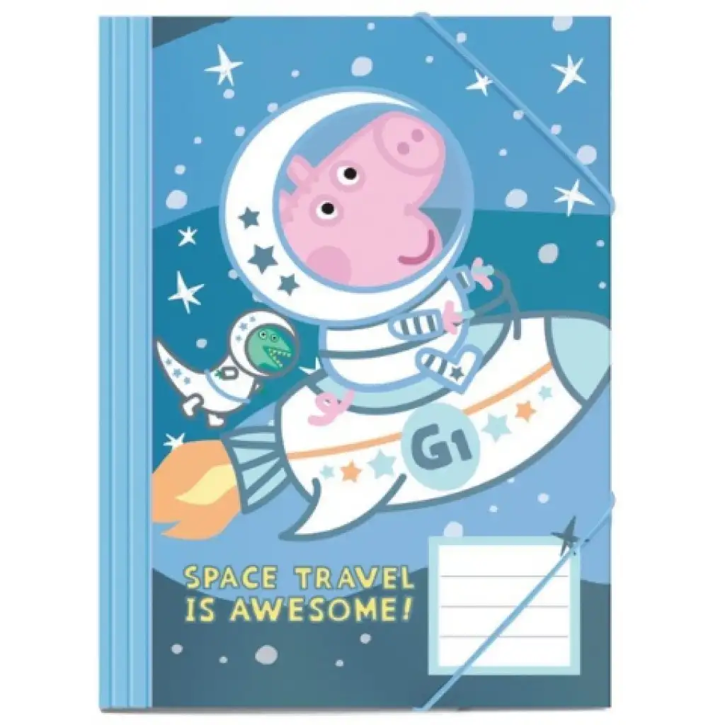Peppa Wutz im Weltraum Gummimappe 25x35cm