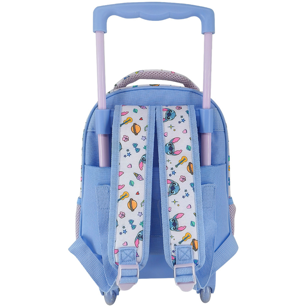 Luna: Disney Stitch 2 rekeszes gurulós ovis hátizsák 27x10x31 cm kép 2