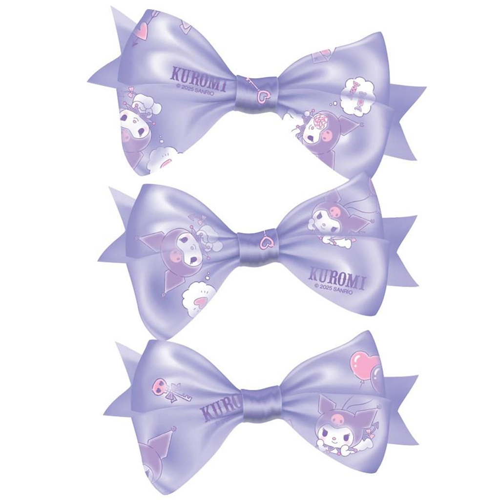 Luna: Kuromi 3-teiliges Haarklammer-Set mit Schleife kép 2