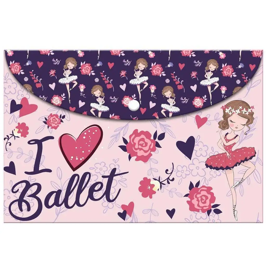 Luna: Happy Ballett Druckknopf A4-Mappe