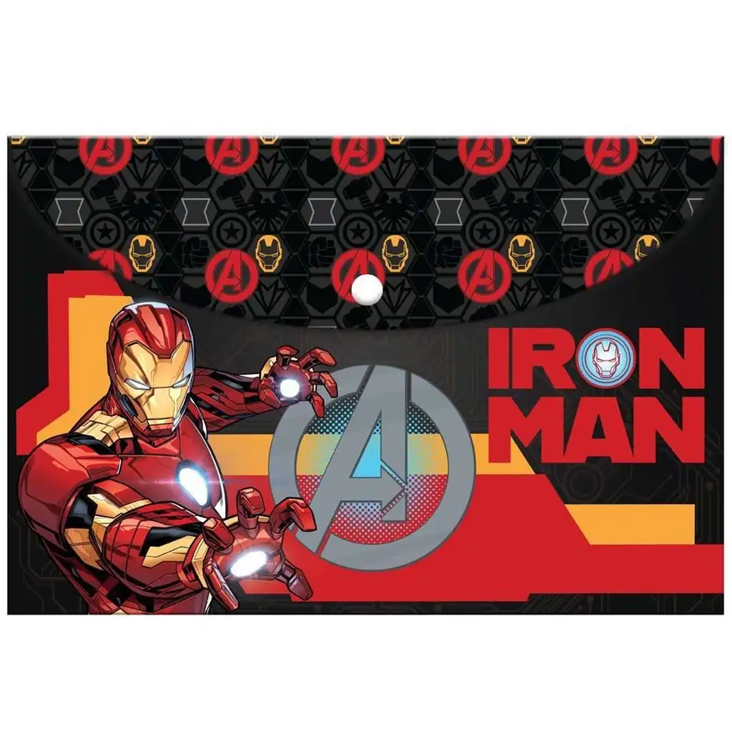 Luna: Iron Man Sammelmappe im A4-Format mit Druckknopf