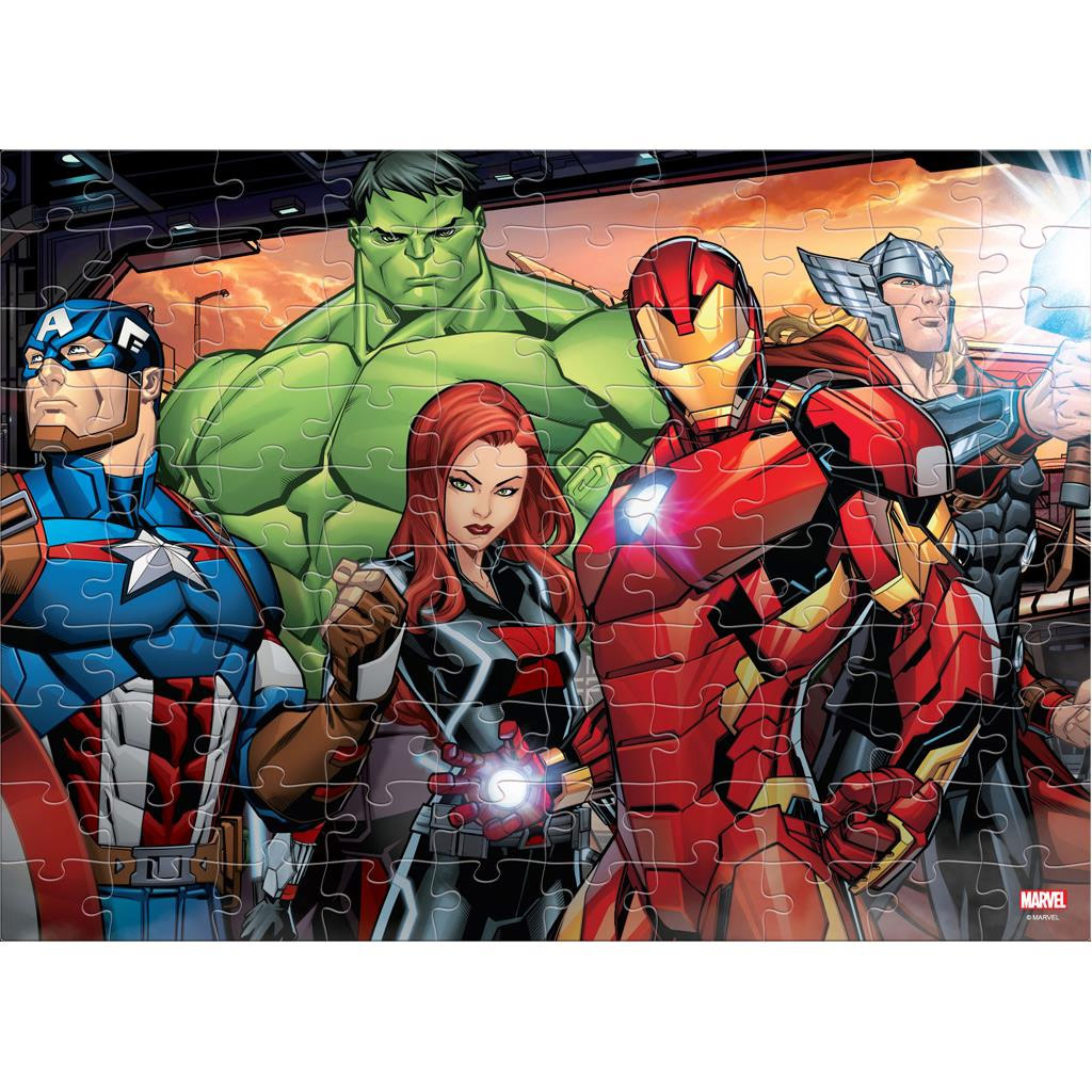 Luna: Avengers 2-in-1 100-teiliges ausmalbares Puzzle kép 2