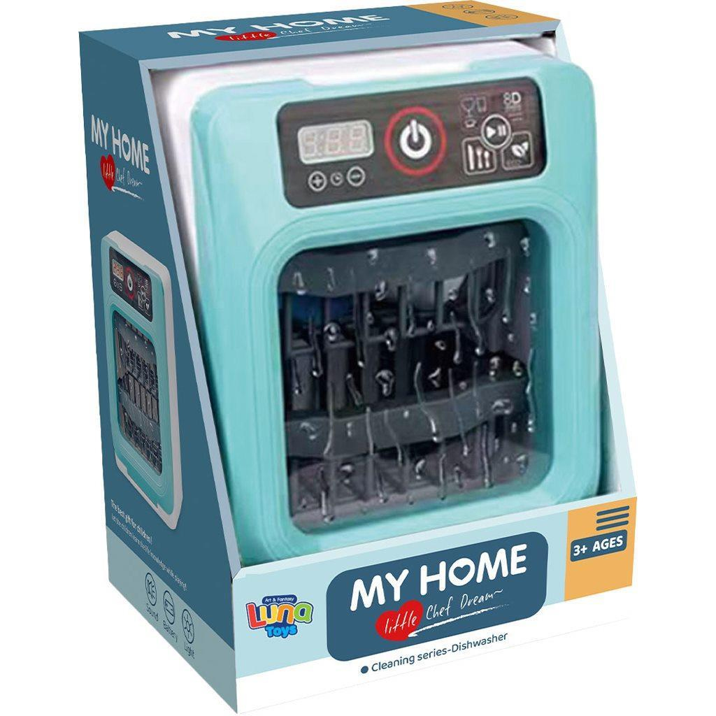 Luna: Mein Zuhause blauer Geschirrspüler mit Licht und Sound